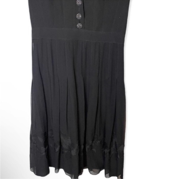 Adrianna Papell Black Collard Fit & Flare Dress - Picture 3 of 5